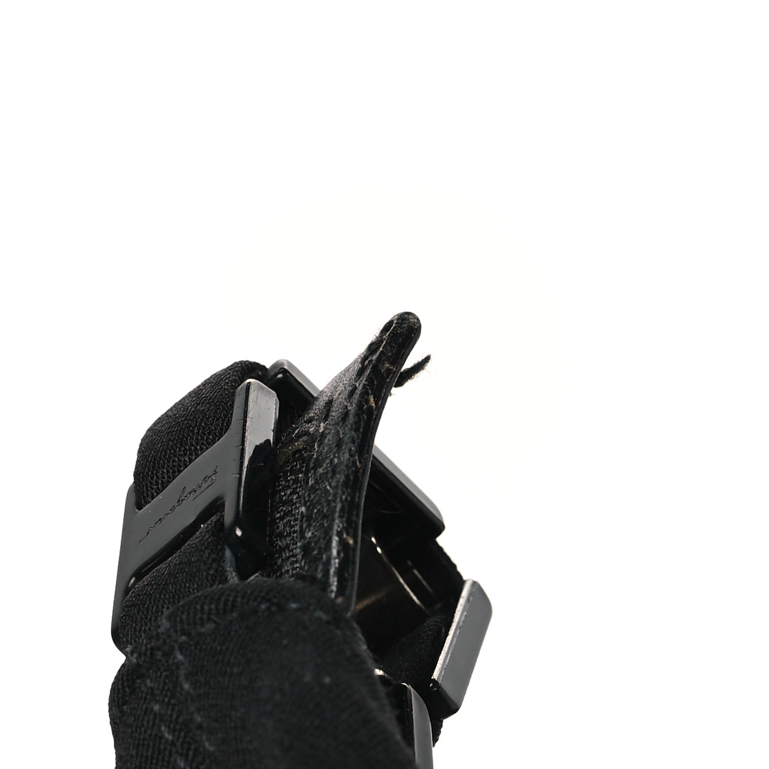 Salvatore Ferragamo Canvas Vara Shoulder Bag Black 10 of 10