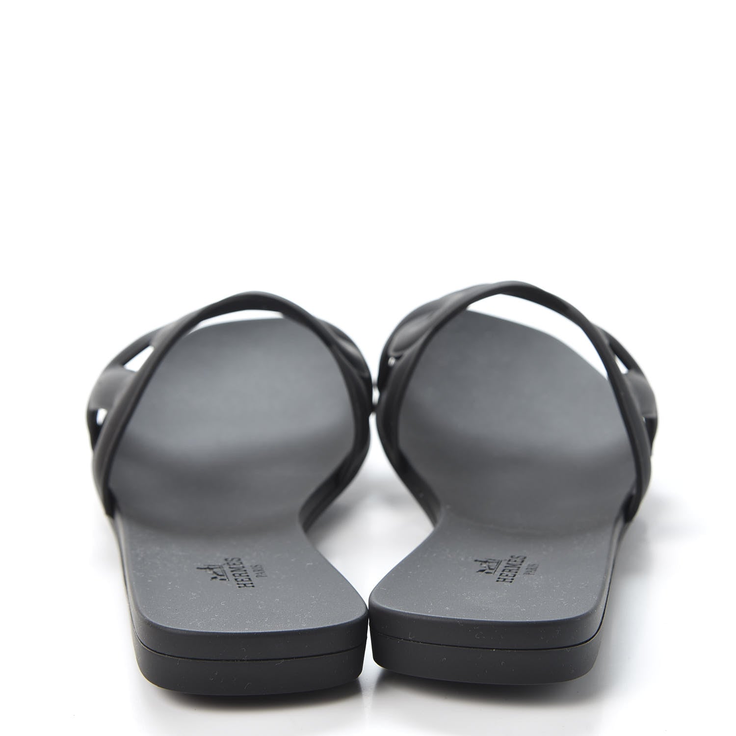 Hermes Rubber Aloha Sandals 38 Black 6 of 9