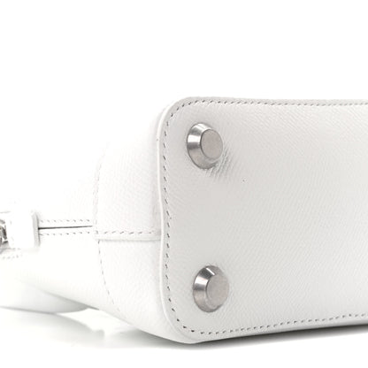 Balenciaga Grained Calfskin XXS Ville Top Handle Bag White Black 9 of 10