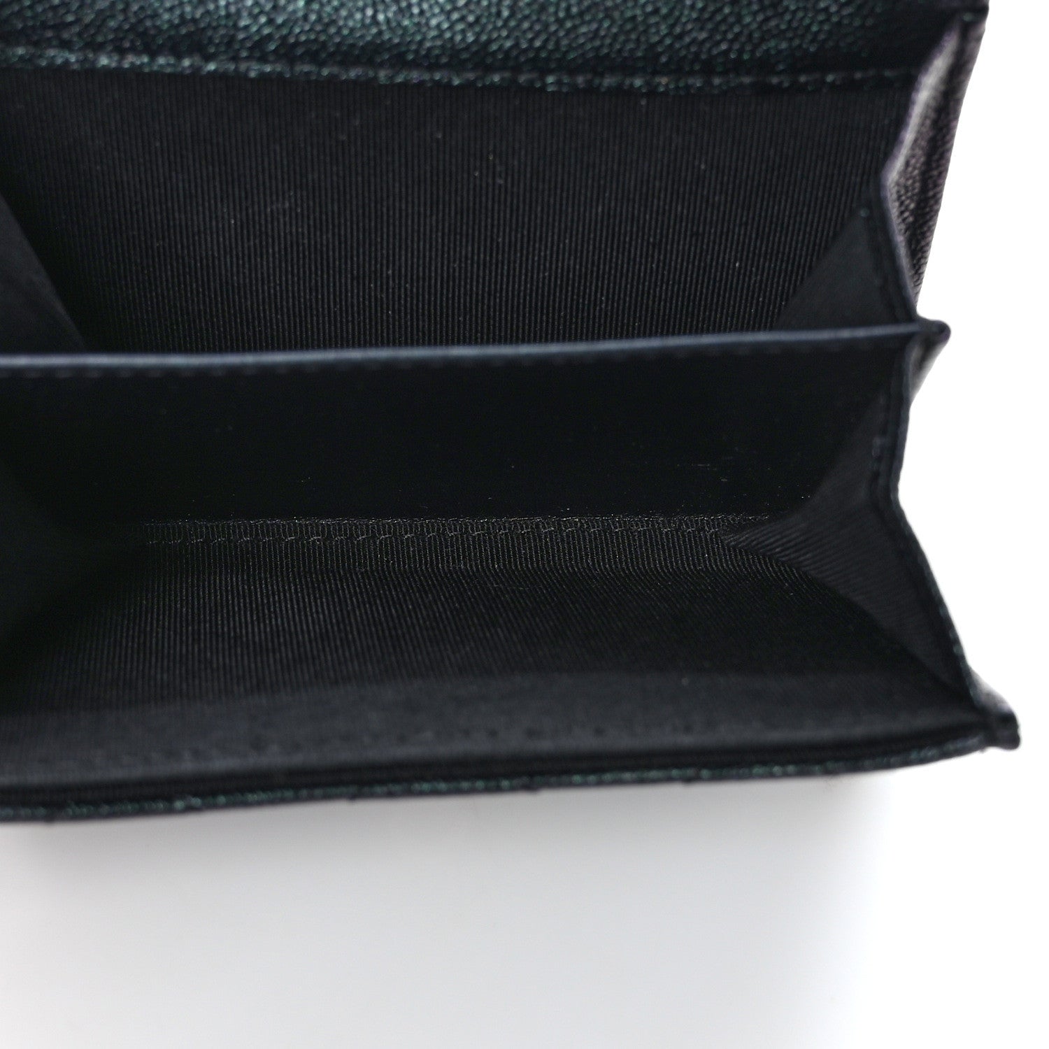 Chanel Iridescent Caviar Quilted Flap Card Holder Wallet Black 6 of 8