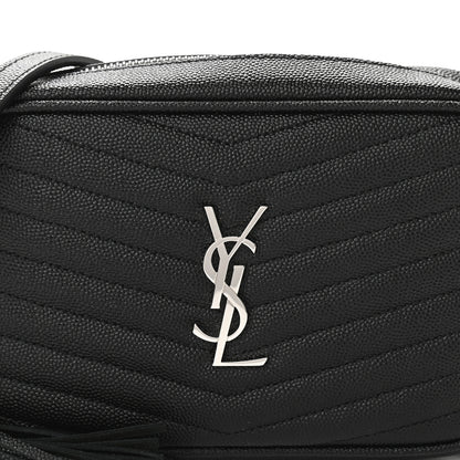 Saint Laurent Grain De Poudre Matelasse Monogram Mini Lou Camera Bag Black 8 of 10