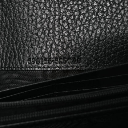 Gucci Dollar Calfskin Interlocking G Continental Wallet Black 7 of 8