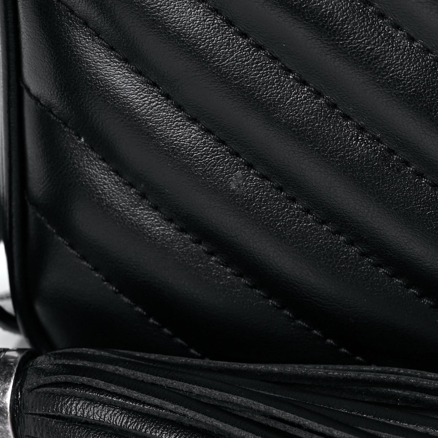 Calfskin Matelasse Monogram Lou Camera Bag Black