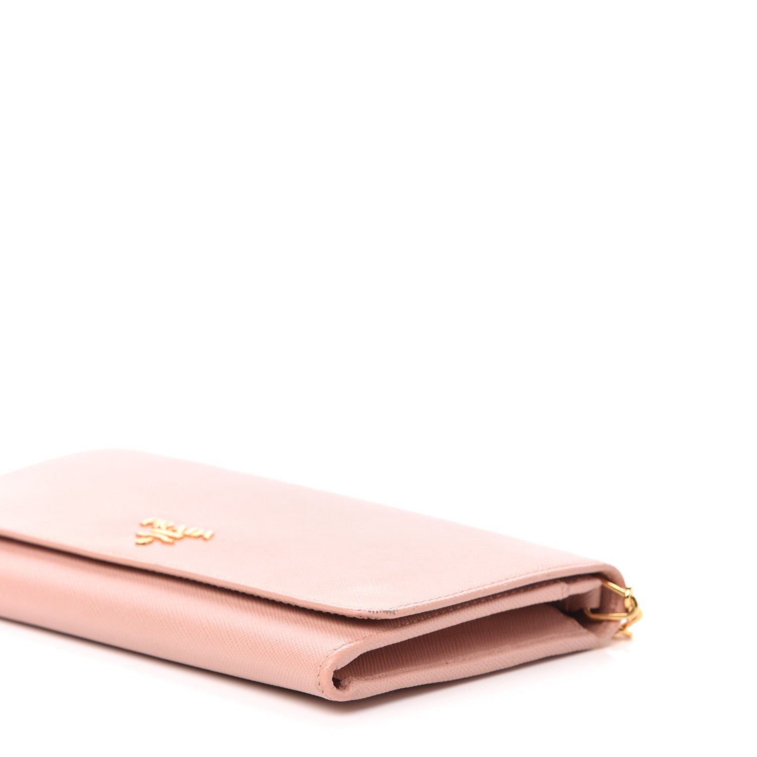 Prada Saffiano Metal Oro Chain Wallet Orchidea 9 of 10