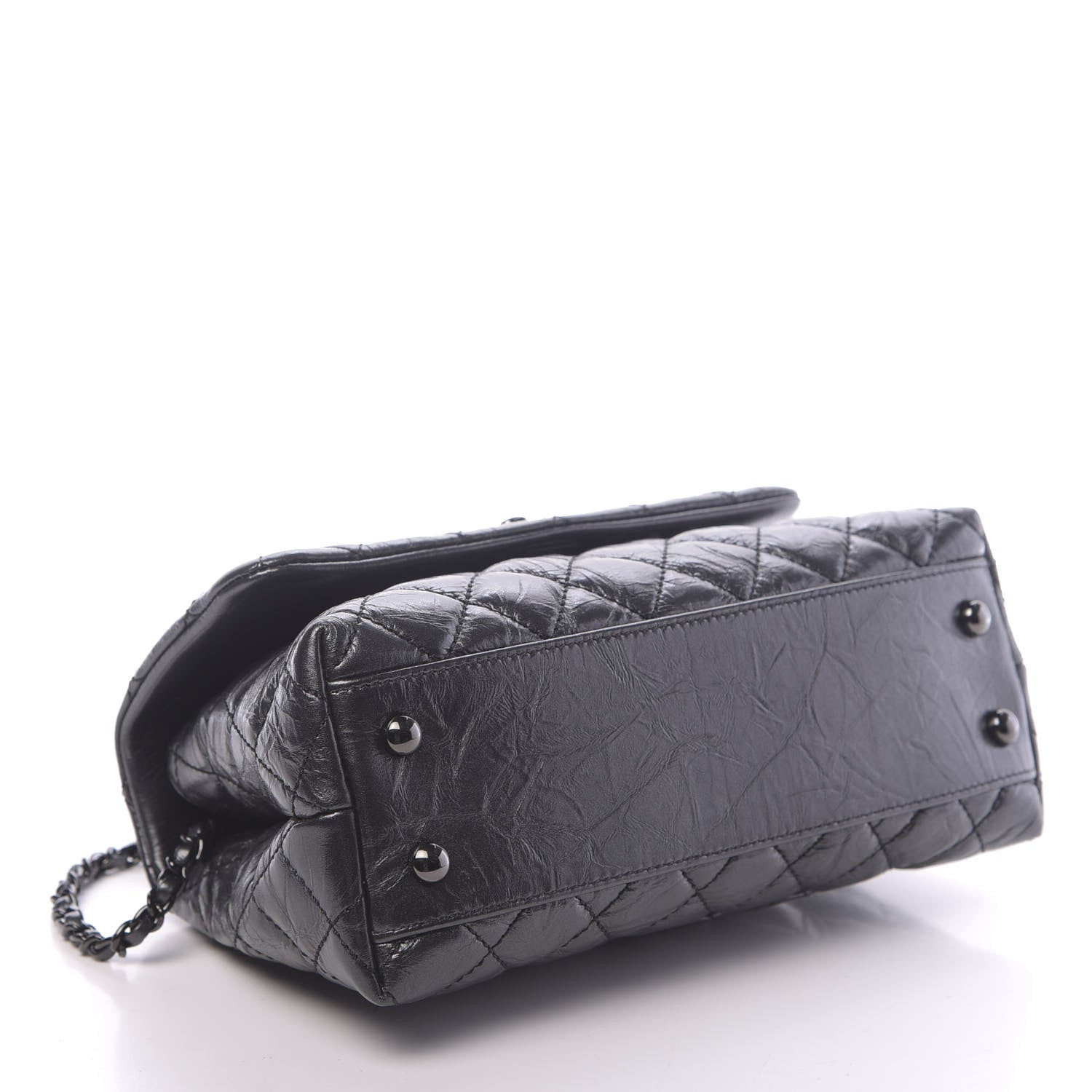 Chanel Aged Calfskin Quilted Mini Coco Handle Flap So Black 4 of 11