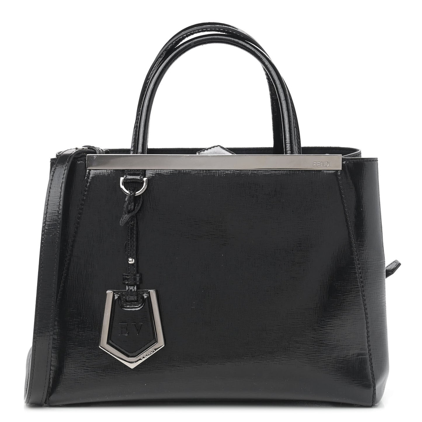 Patent Vitello Elite Petite 2Jours Tote Black