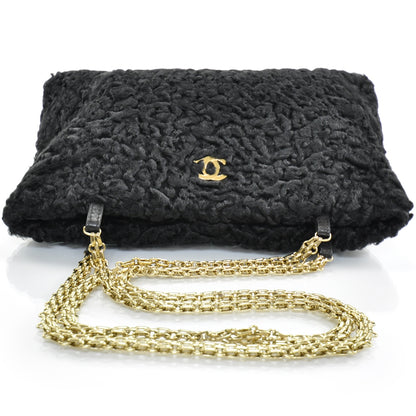 Chanel Persian Lamb Fur Shoulder Bag Black 5 of 12