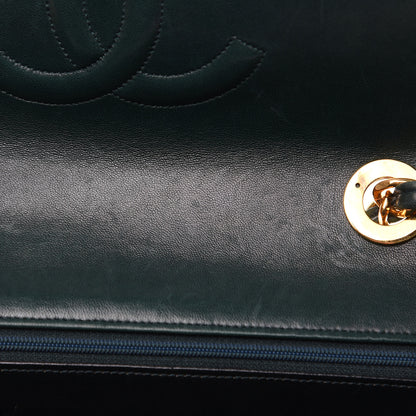 Chanel Lambskin Quilted XL Jumbo Single Flap Green 15 of 18