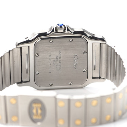 Cartier Stainless Steel 18K Yellow Gold 29mm Santos De Galbee Quartz Watch 4 of 5