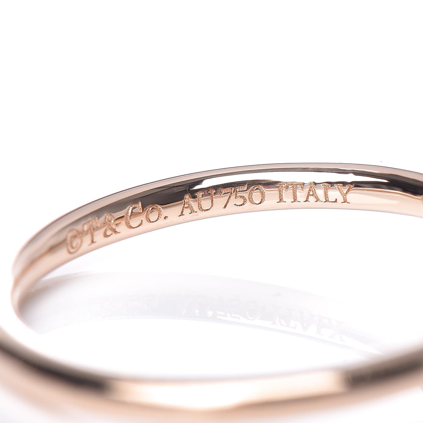 18K Rose Gold T Wire Ring 50 5.25