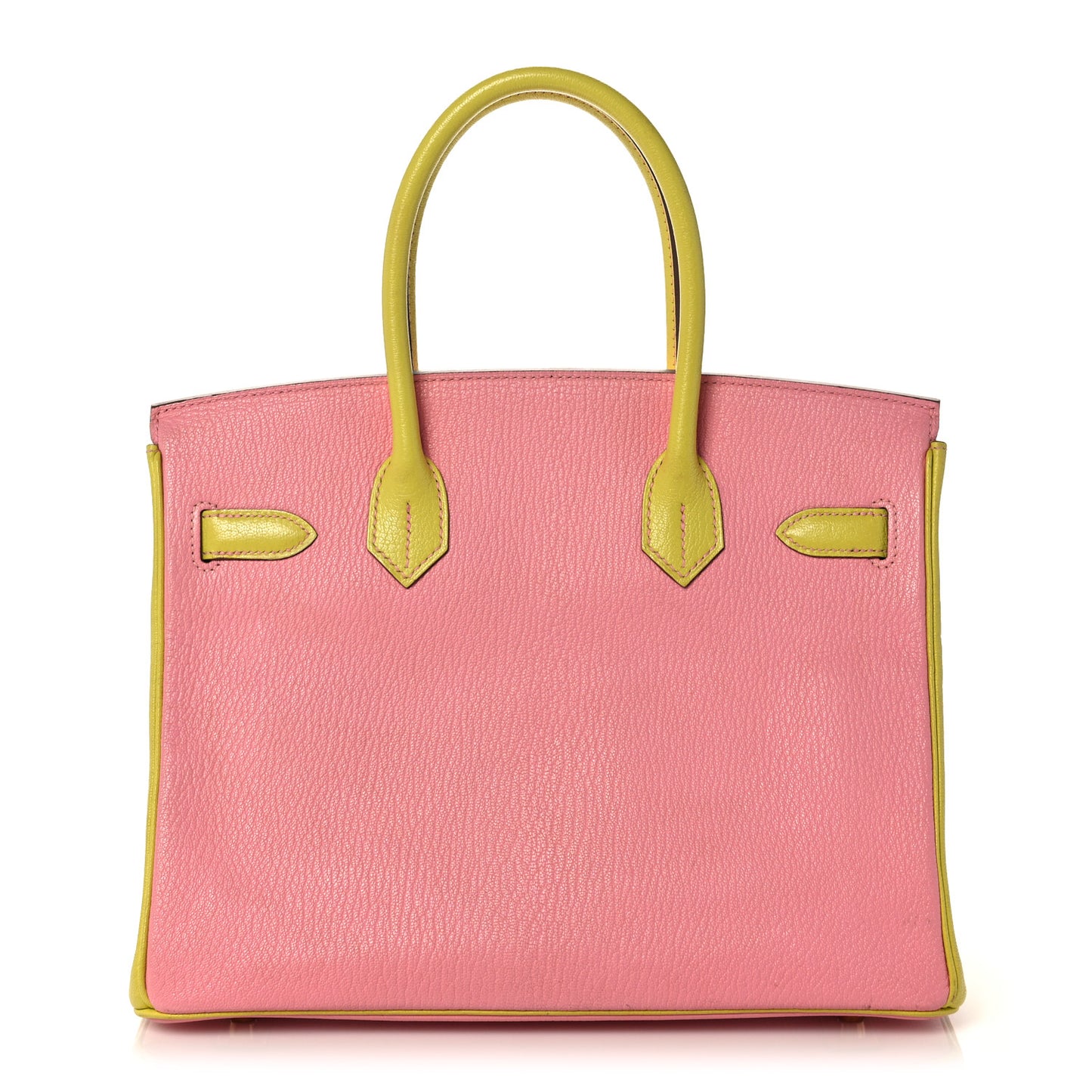 Chevre Mysore Horseshoe Birkin 30 Rose Confetti Soufre