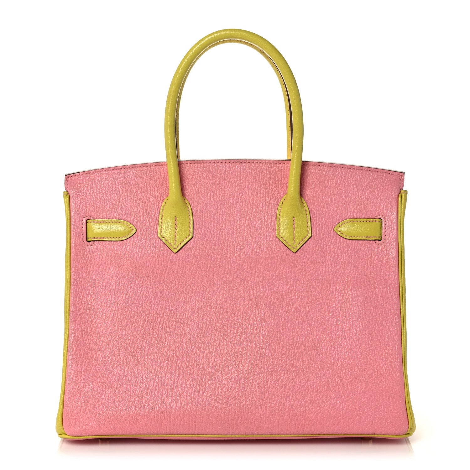 Hermes Chevre Mysore Horseshoe Birkin 30 Rose Confetti Soufre 4 of 47