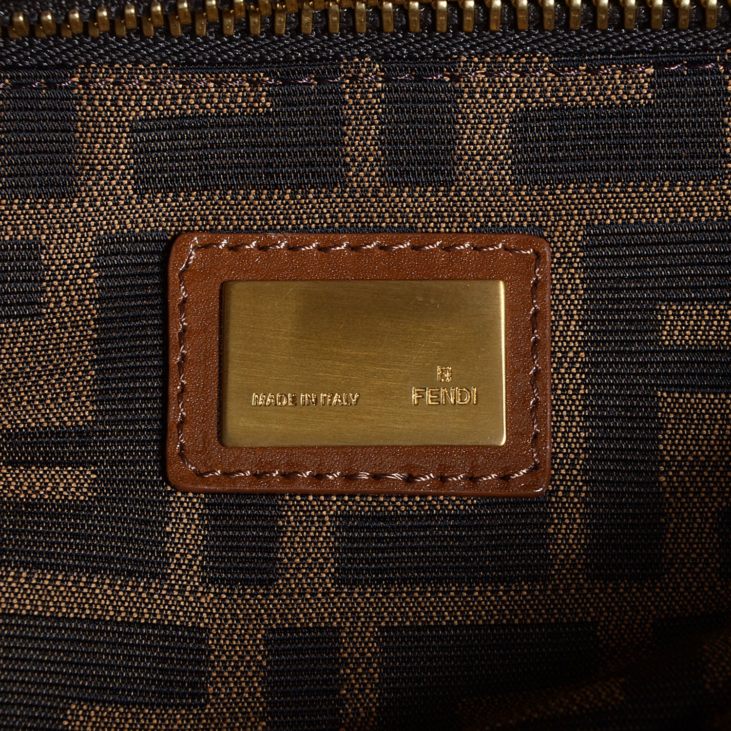 Fendi Corda Zucca Large Peekaboo Iconic Satchel Cognac 6 of 9