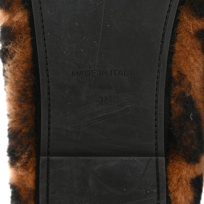 Fendi Shearling Nappa FF Slippers 37 Tobacco Black 6 of 10