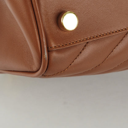 Saint Laurent Smooth Calfskin Matelasse Chevron Large Monogram Shopping Bag Brown 6 of 10