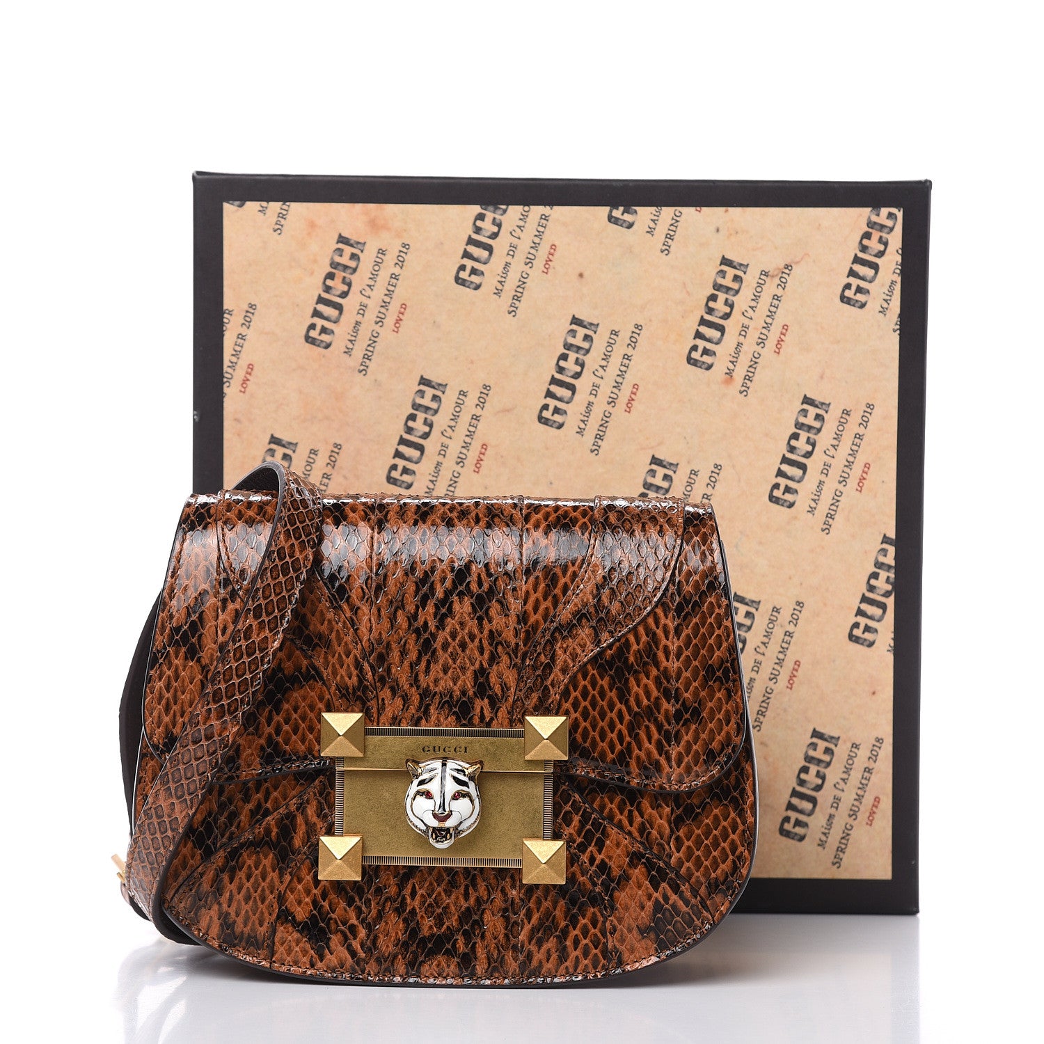 Gucci Elaphe Radiata Crystal Small Osiride Shoulder Bag Bright Cuir Ruby 11 of 12