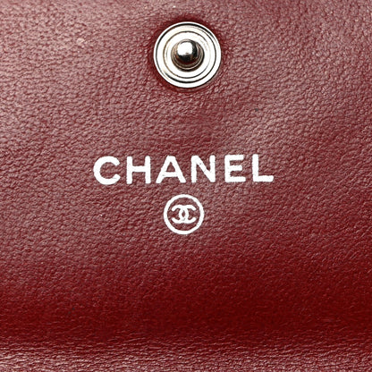 Chanel Lambskin Quilted Large Gusset Flap Wallet Red 5 of 14