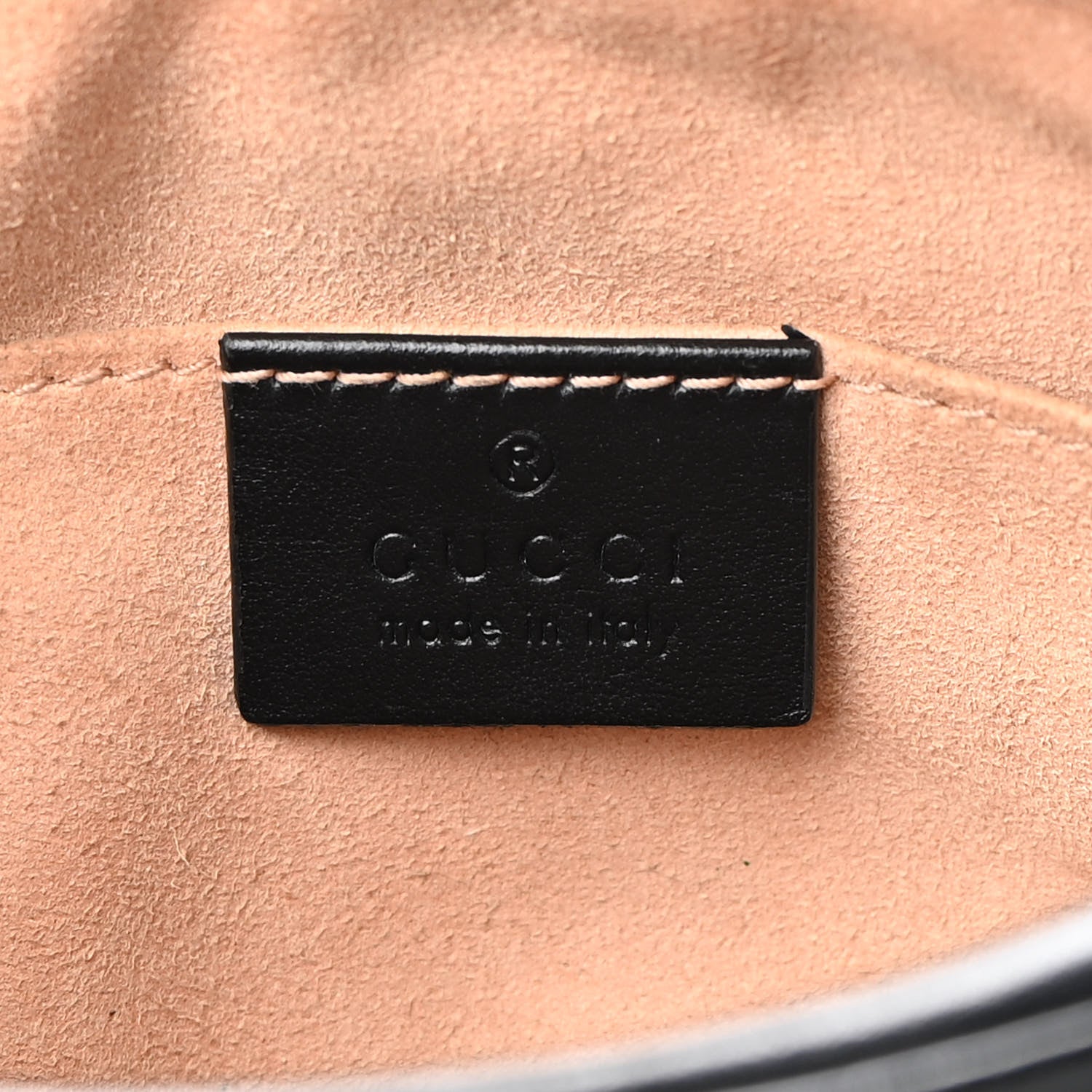 Gucci Calfskin Matelasse Mini GG Marmont Chain Shoulder Bag Black 6 of 11
