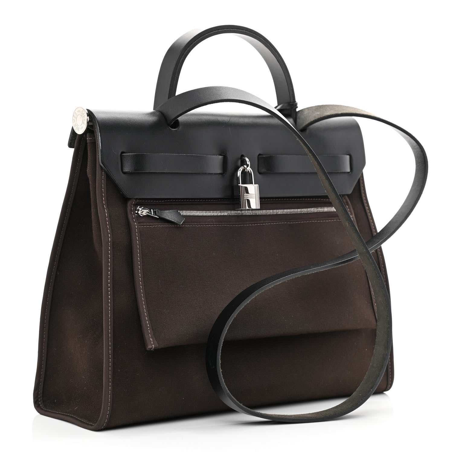 Hermes Toile H Berline Vache Hunter Herbag Zip 31 PM Ebene Black 4 of 15