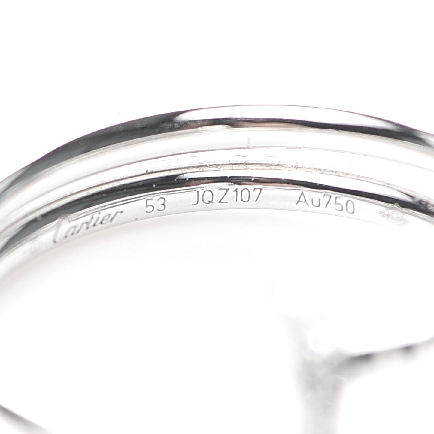 18K White Gold Diamond Double Wrap Juste Un Clou Ring 53 6.25
