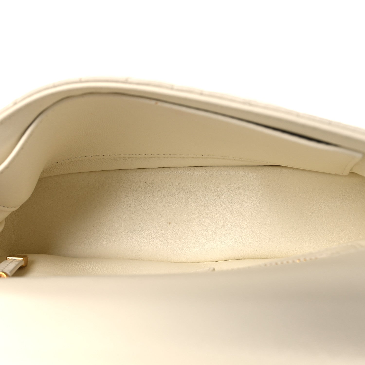 Christian Dior Grained Calfskin Cannage Small Caro Bag White 5 of 10
