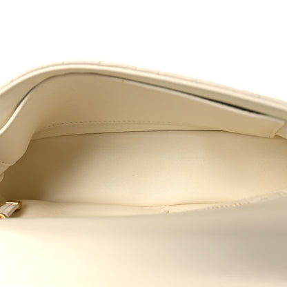 Christian Dior Grained Calfskin Cannage Small Caro Bag White 5 of 10
