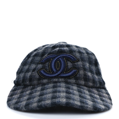 Chanel Cashmere CC Cap Hat M Black Navy 2 of 7