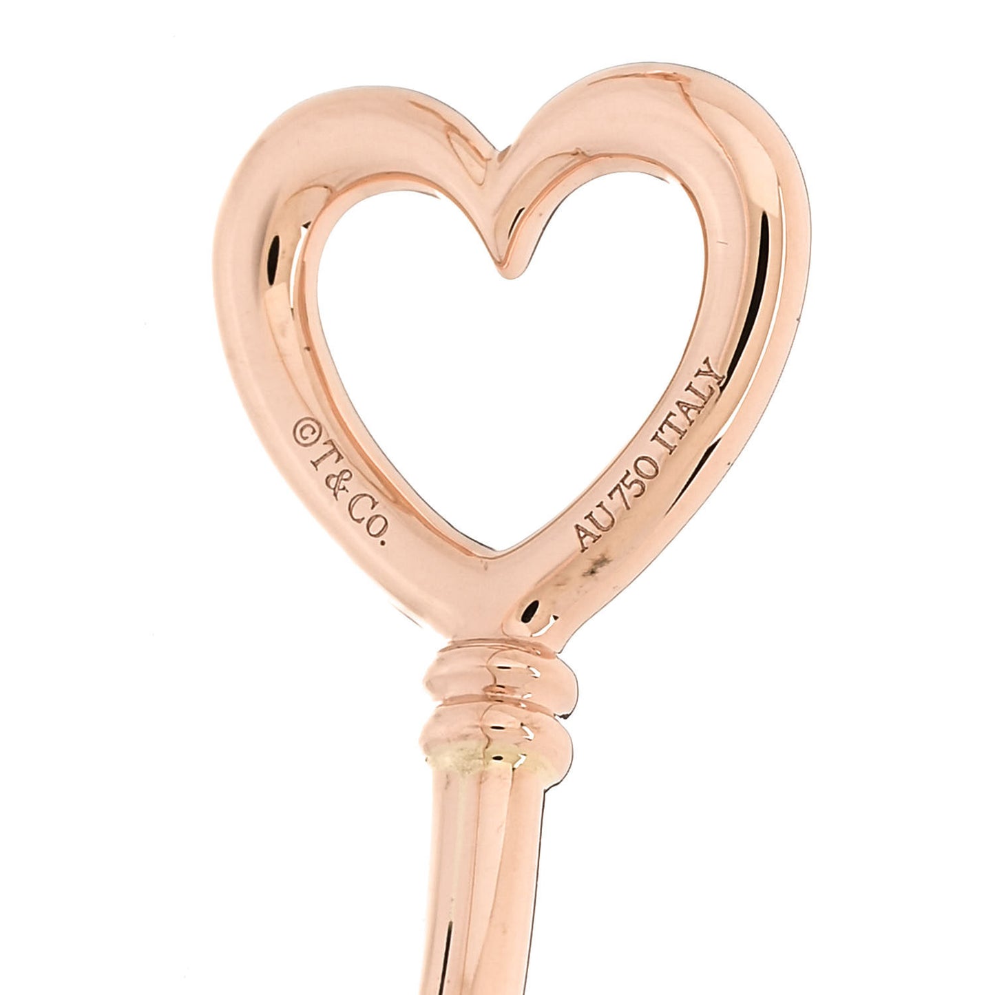 18K Rose Gold Open Heart Key Bracelet
