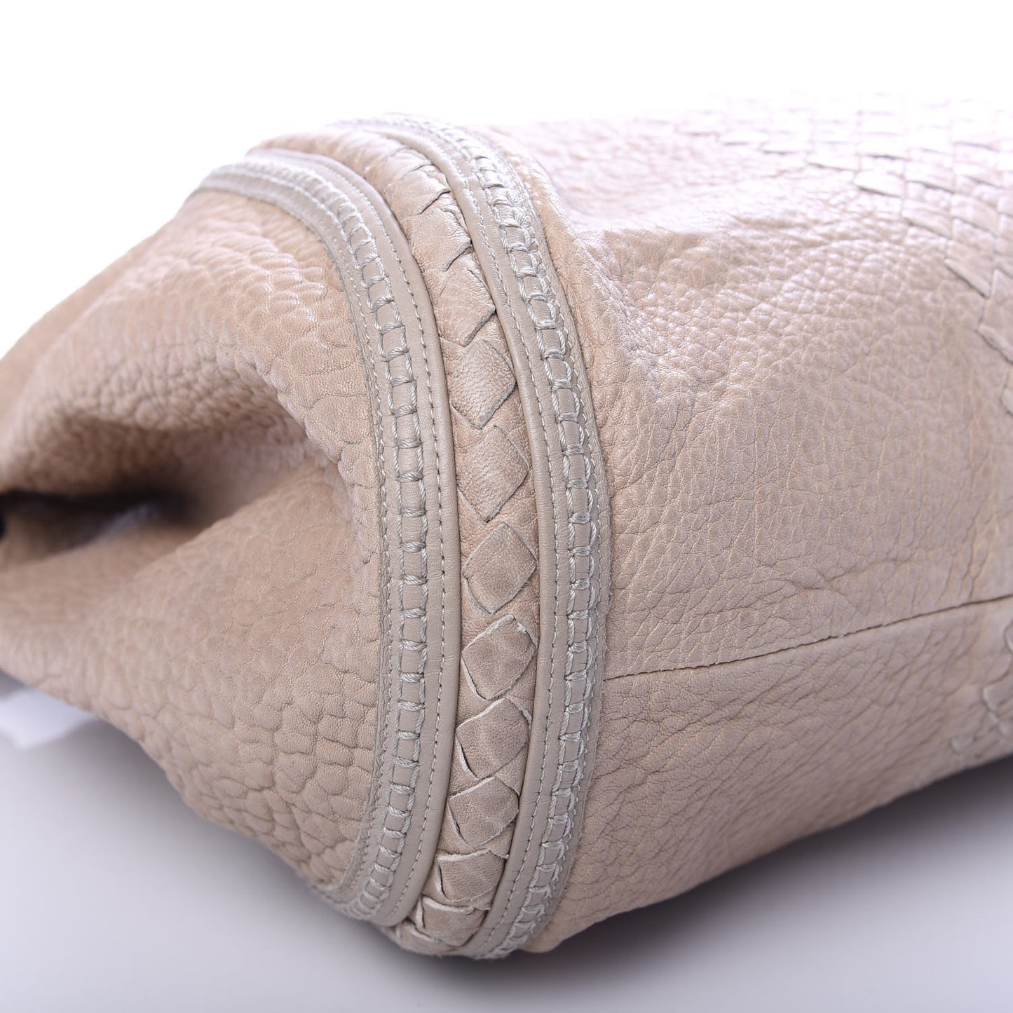 Lambskin Intrecciato Punto Mocassino Hobo Cloth