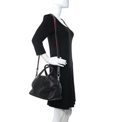 Christian Louboutin Grained Calfskin Studded Panettone Bowling Bag Black 2 of 7