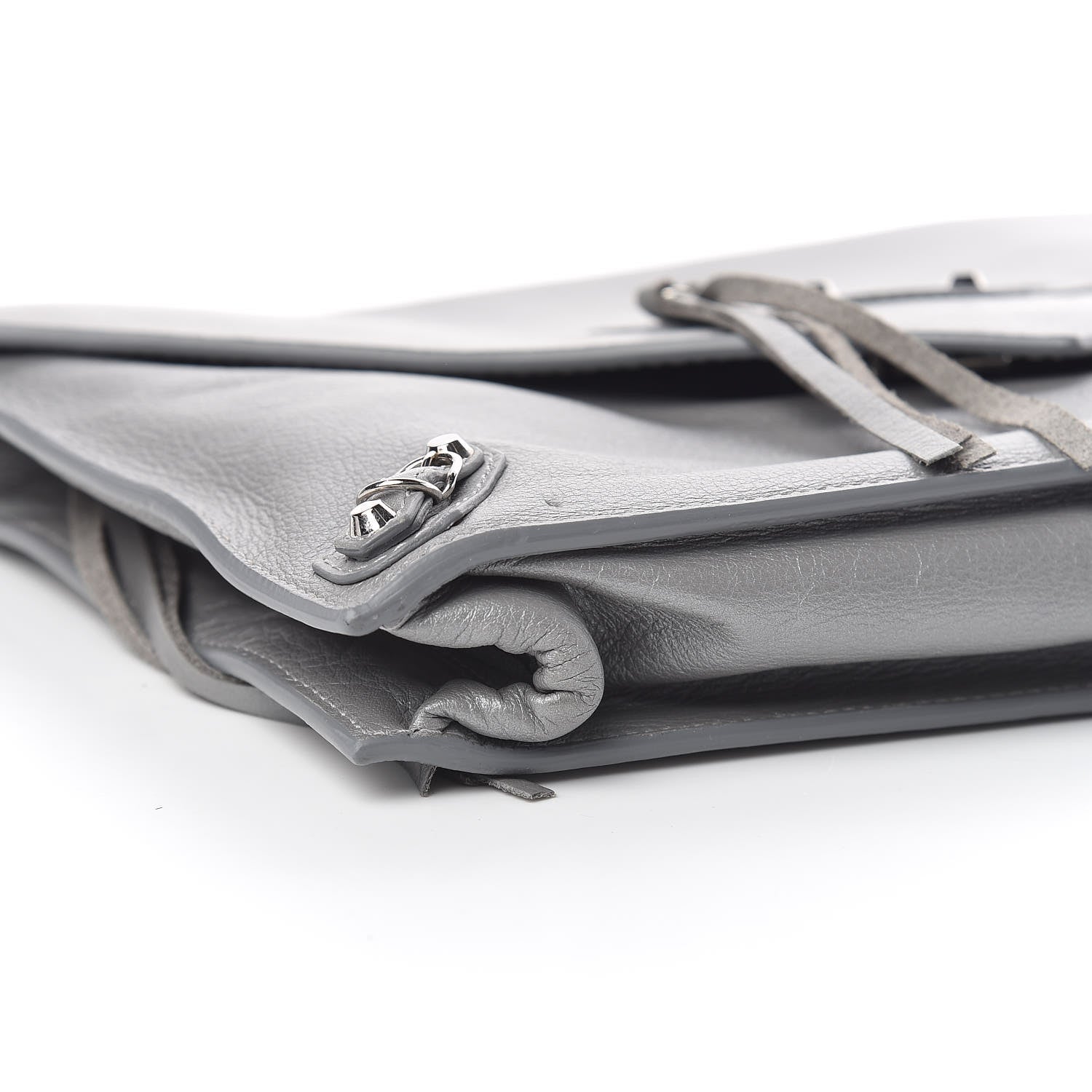 Balenciaga Veau Papier Sight Clutch Gris Metal 5 of 10
