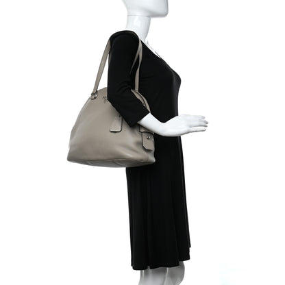 Prada Vitello Daino Shoulder Bag Pomice 2 of 10