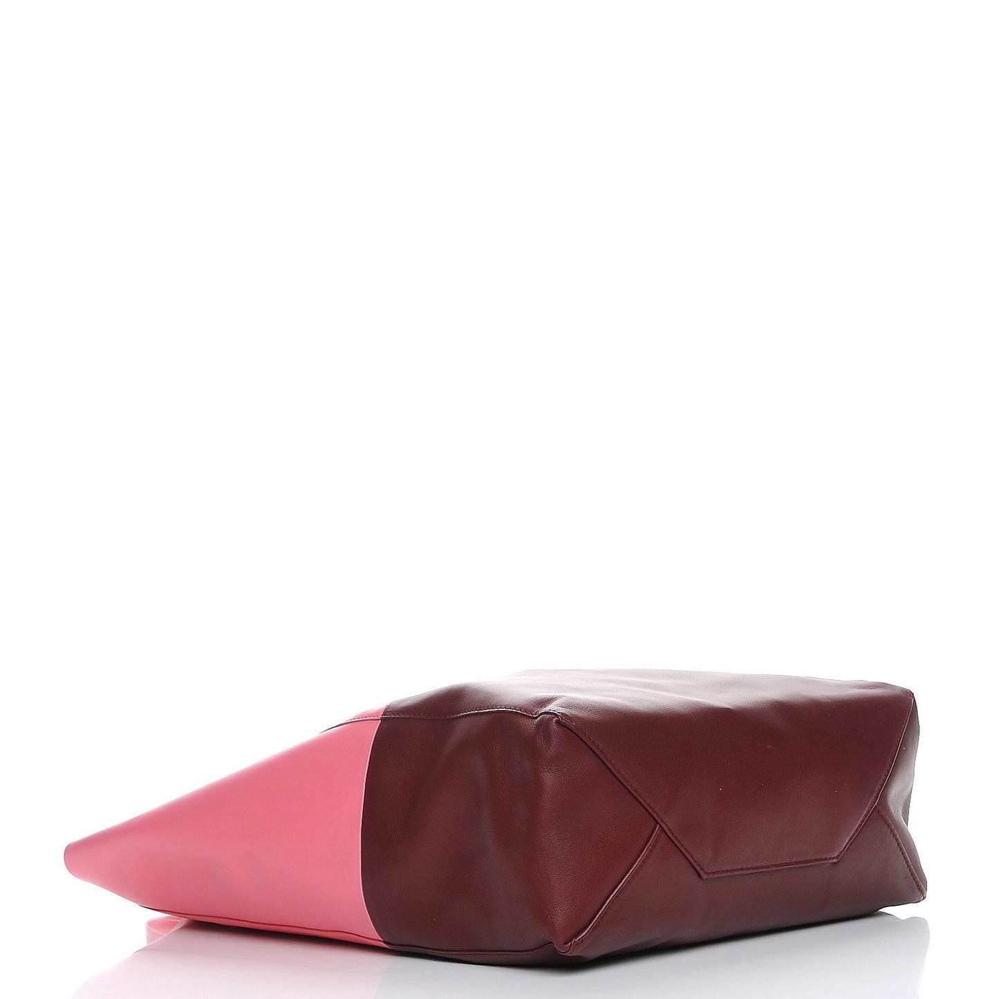 Smooth Lambskin Vertical Bi-Cabas Pink Rust