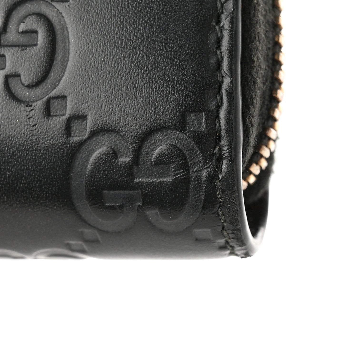 Gucci Guccissima GG Pierce Zip Around Wallet Black 11 of 11
