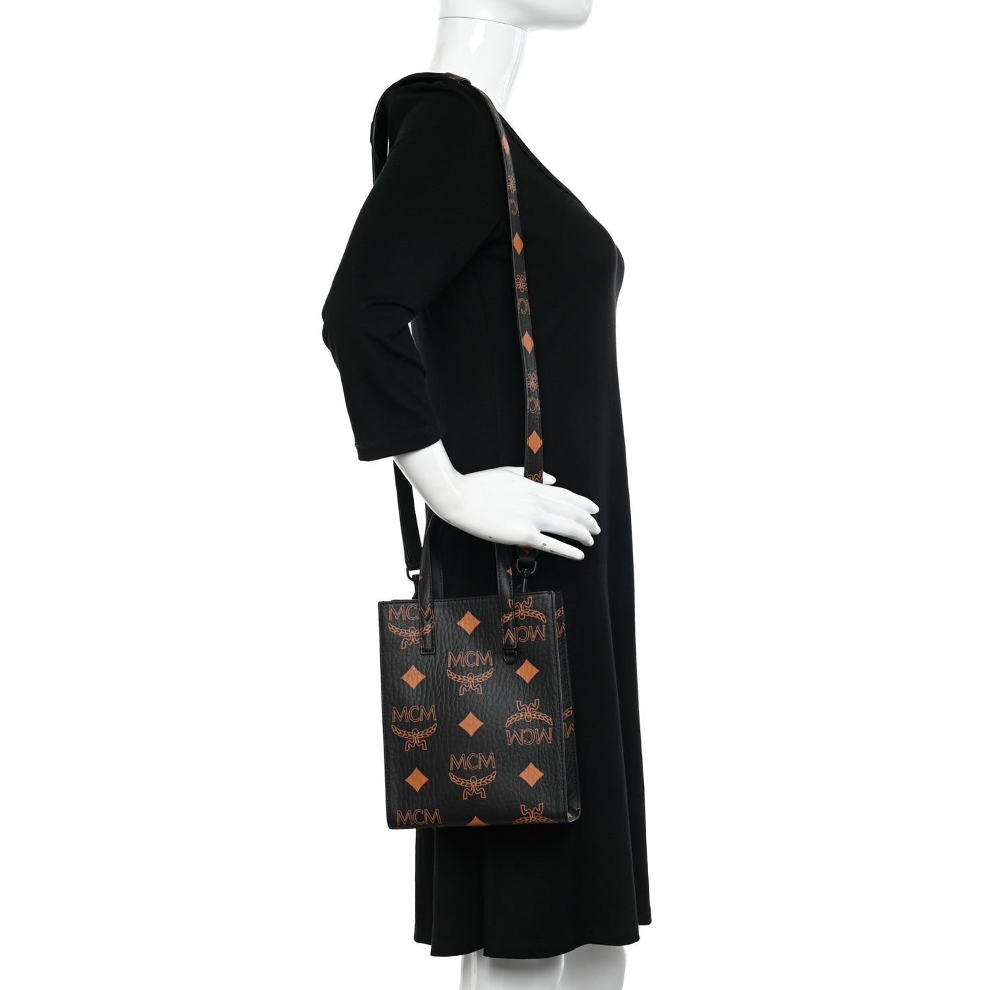 Maxi Visetos Mini Aren Tote Black
