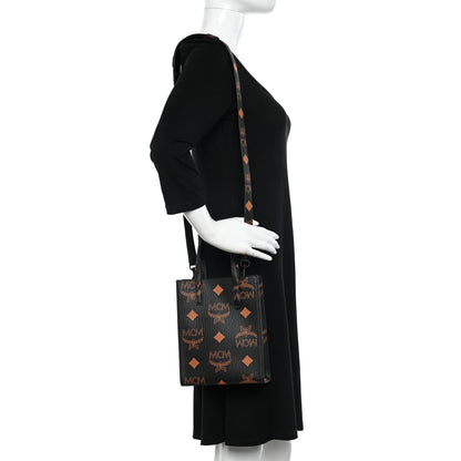 MCM Maxi Visetos Mini Aren Tote Black 2 of 9