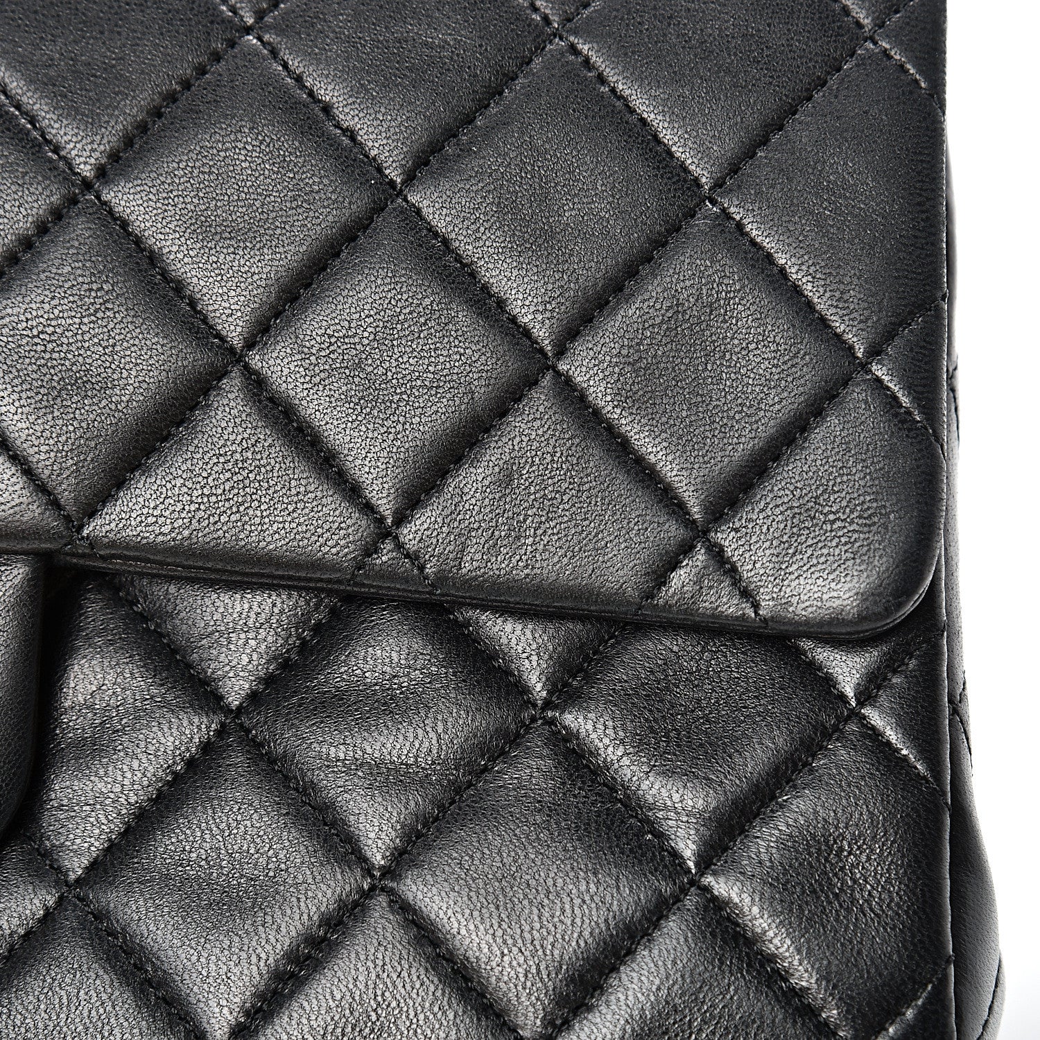 Chanel Lambskin Quilted Medium Double Flap Black 16 of 17