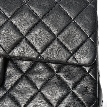 Chanel Lambskin Quilted Medium Double Flap Black 16 of 17