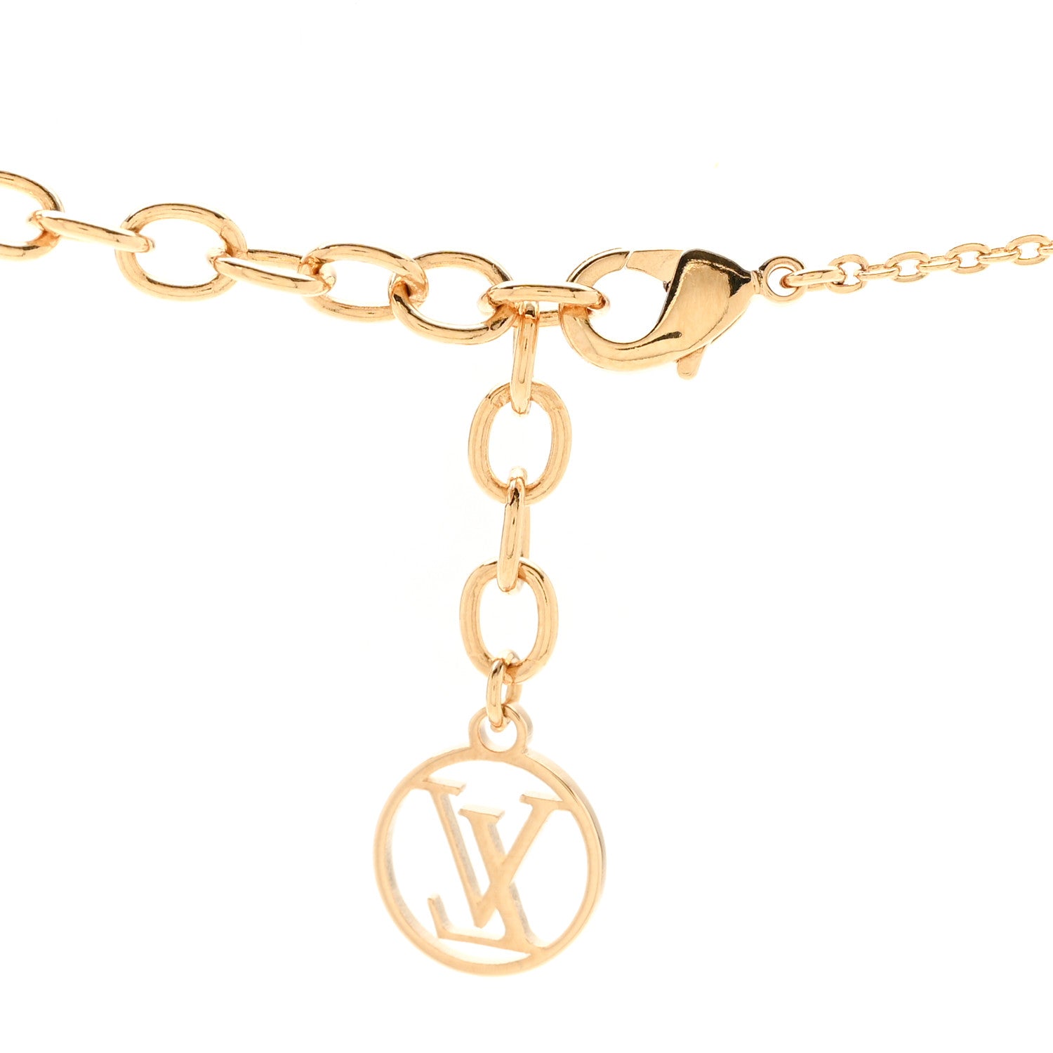 Louis Vuitton Crystal Precious Nanogram Name Tag Necklace Gold Silver 5 of 8