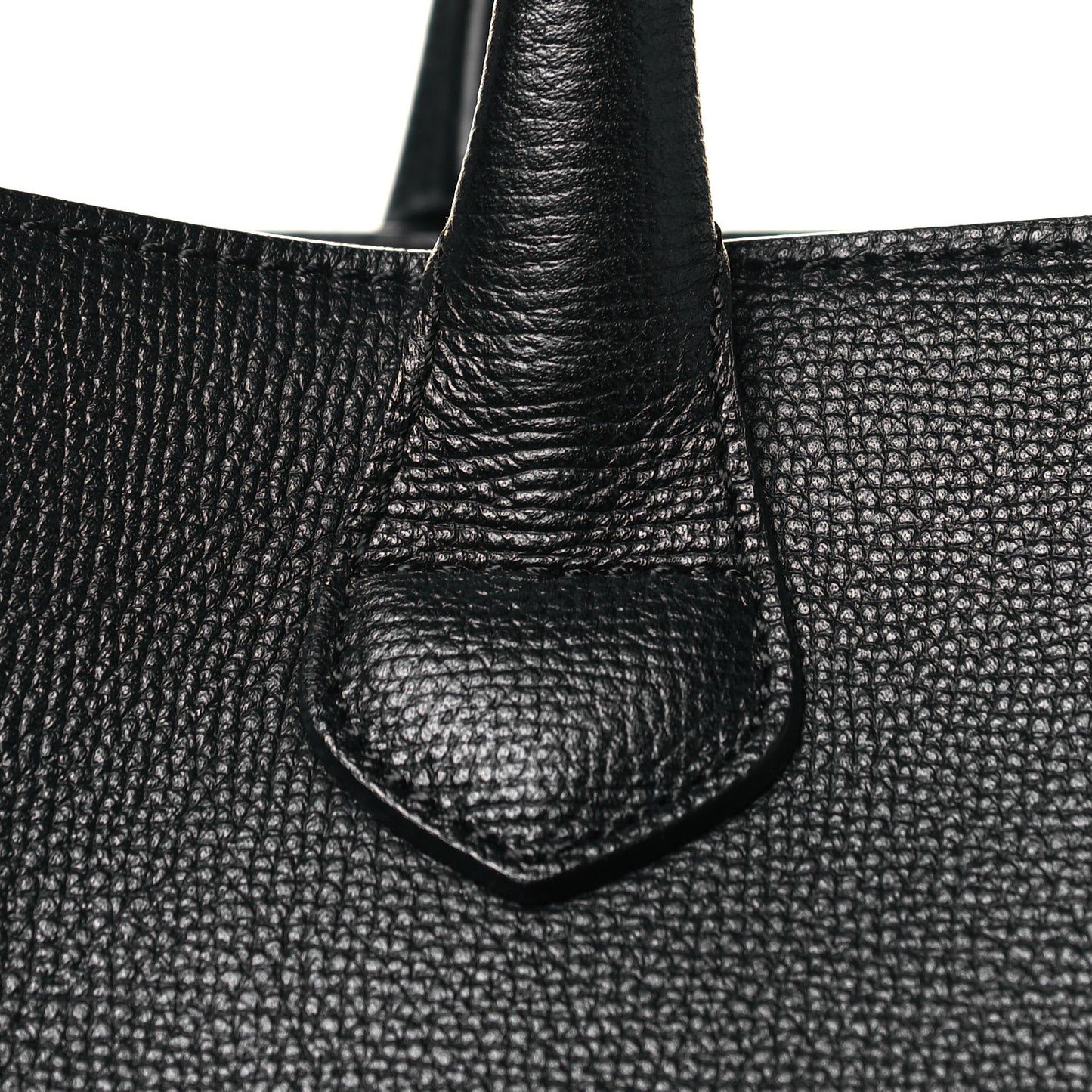 Grainy Calfskin House Check Large Banner Tote Black