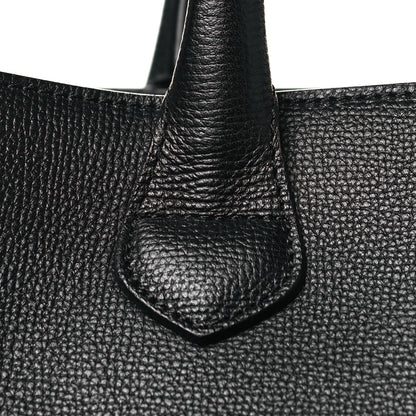 Burberry Grainy Calfskin House Check Large Banner Tote Black 12 of 13