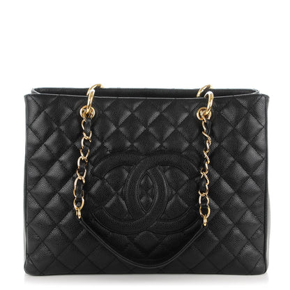 Chanel Caviar Quilted Grand Shopping Tote GST Black 1 of 7