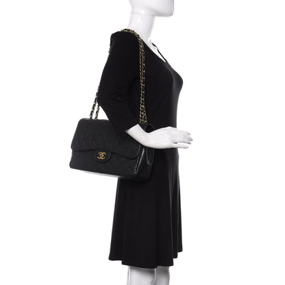 Chanel Caviar Quilted Jumbo Double Flap Black 2 of 10