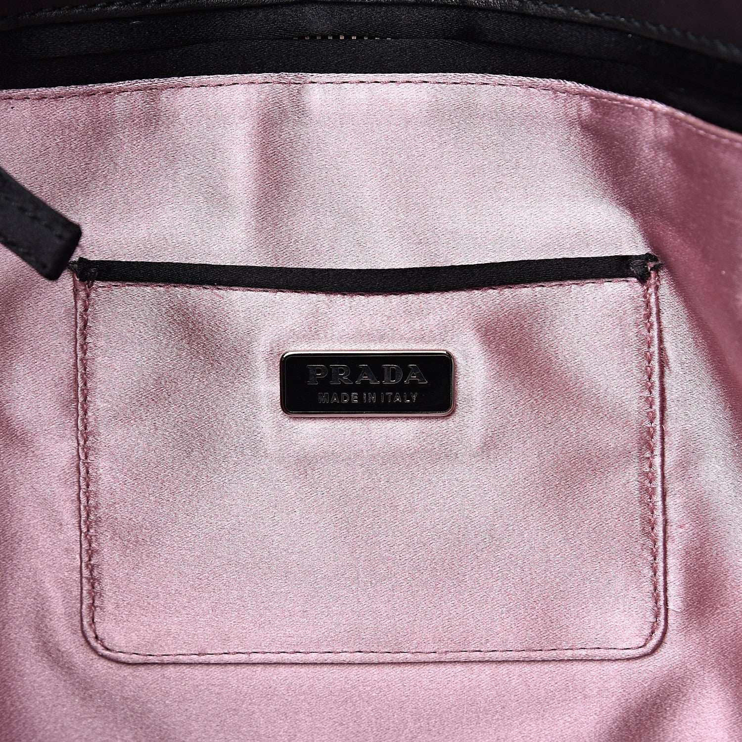 Prada Nappa Dressy Gaufre Ruched Flap Clutch Black 6 of 13