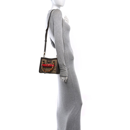 Gucci Monogram Jumbo GG Textured Dollar Calfskin Mini Diana Tote Bag Camel Ebony New Acero Pomegranate Red 2 of 10