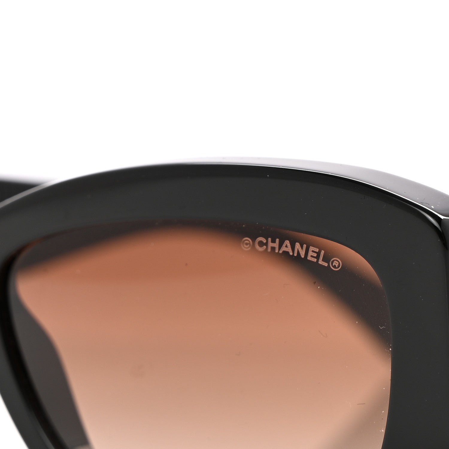 Chanel Acetate Rectangle Sunglasses 5493 Black Brown 7 of 8