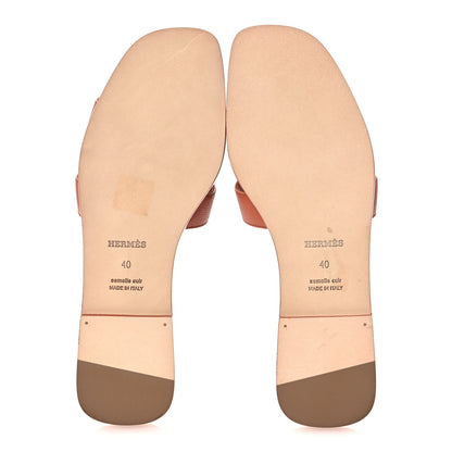 Hermes Epsom Oran Sandals 40 Orange Canyon 7 of 11