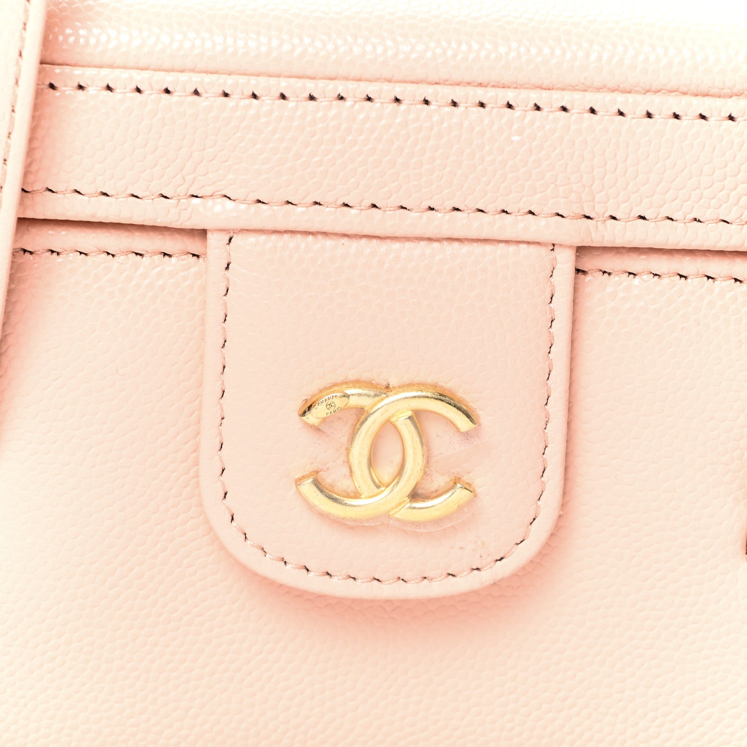 Chanel Shiny Caviar Preppy Coco Long Vanity With Strap Light Pink 8 of 11
