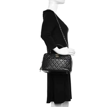 Chanel Lambskin Quilted Medium Trendy CC Bowling Bag Black 2 of 12