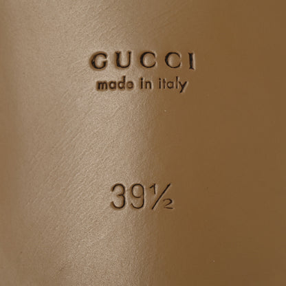 Gucci Goatskin Womens Horsebit Mid-Heel Loafers 39.5 Black 7 of 11